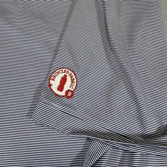 Chick-fil-A Team Style Polo Shirt Men's XL Blue White Stripe Uniform - Picture 10 of 10